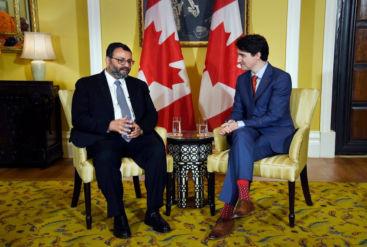 Indian businessmen meet with Canadian PM Justin Trudeau at Taj Mumbai maharashtra