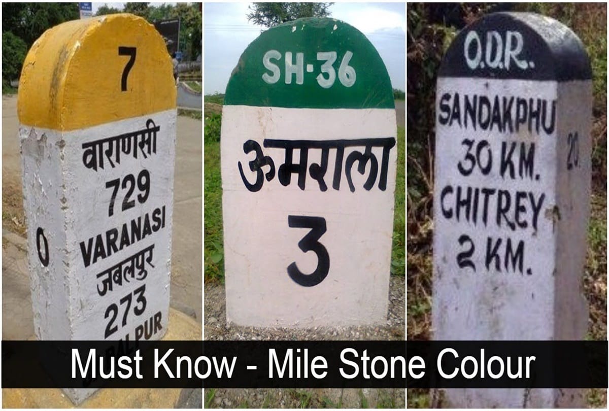 Do you know these colors meaning of Road milestone
