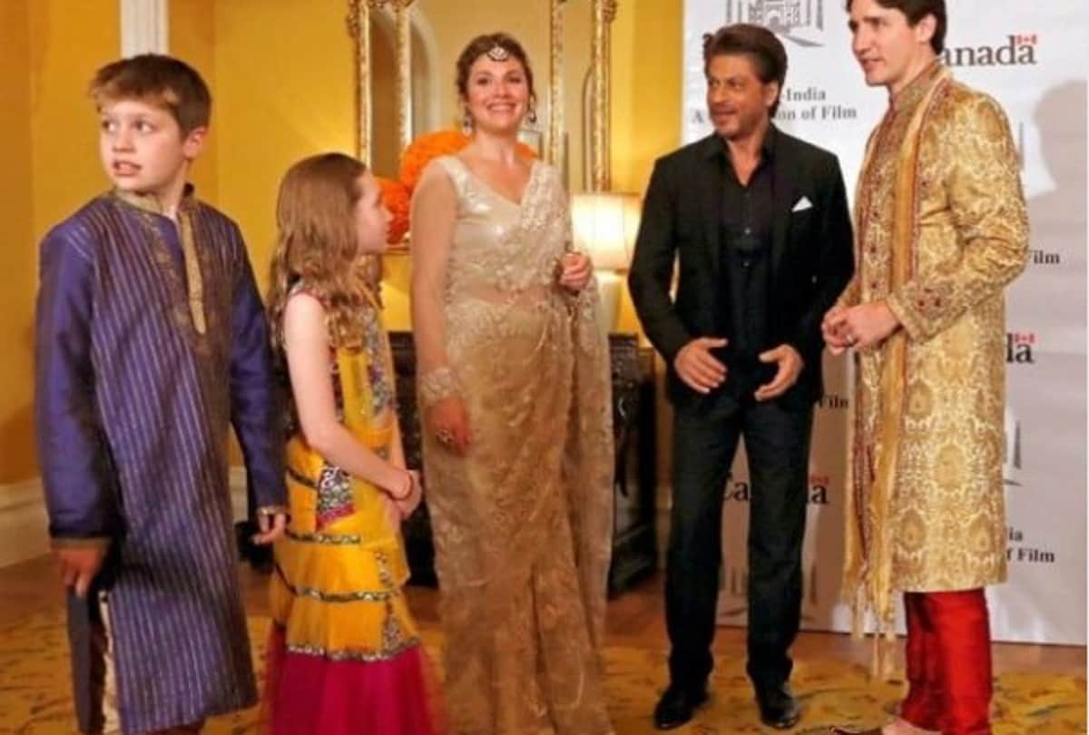Canada PM Justin Trudeau Is Shah Rukh Khan Fan Meets Bollywood Celebrities With Family In Sherwani