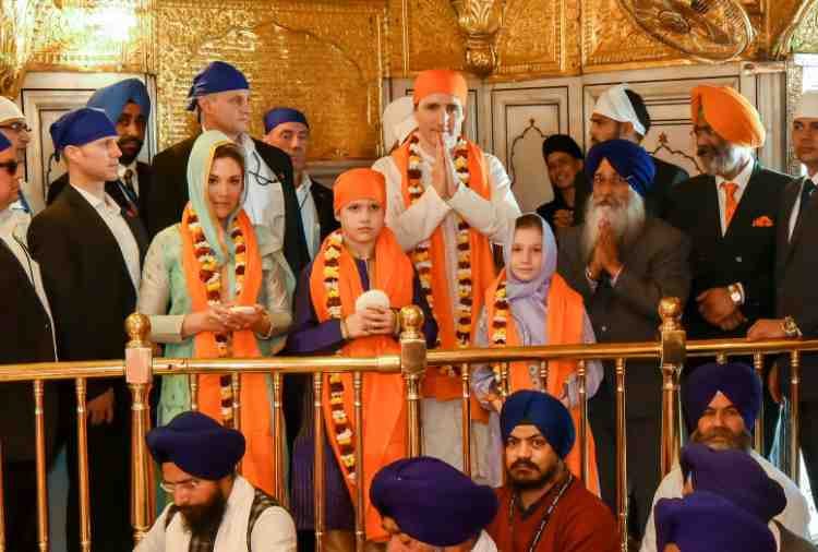 Canadian PM Justin Trudeau Serving With Family in Golden Temple Amritsar
