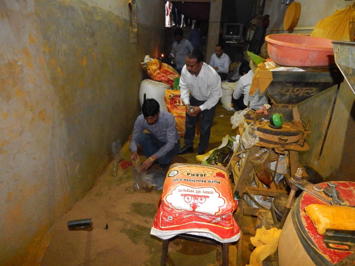 Ten quintal turmeric seeds in raid