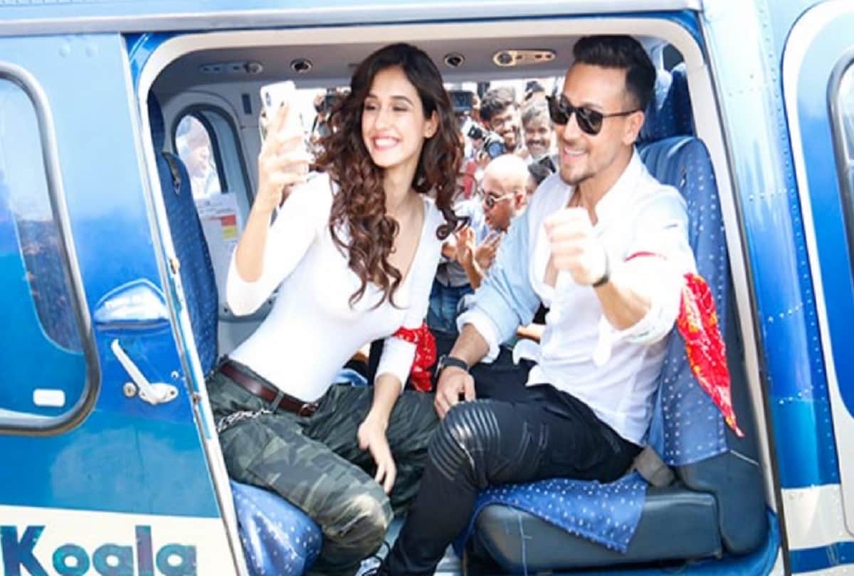 Tiger Shroff and Disha Patani reached Mumbai with chopper for releasing the Baaghi 2 trailer 