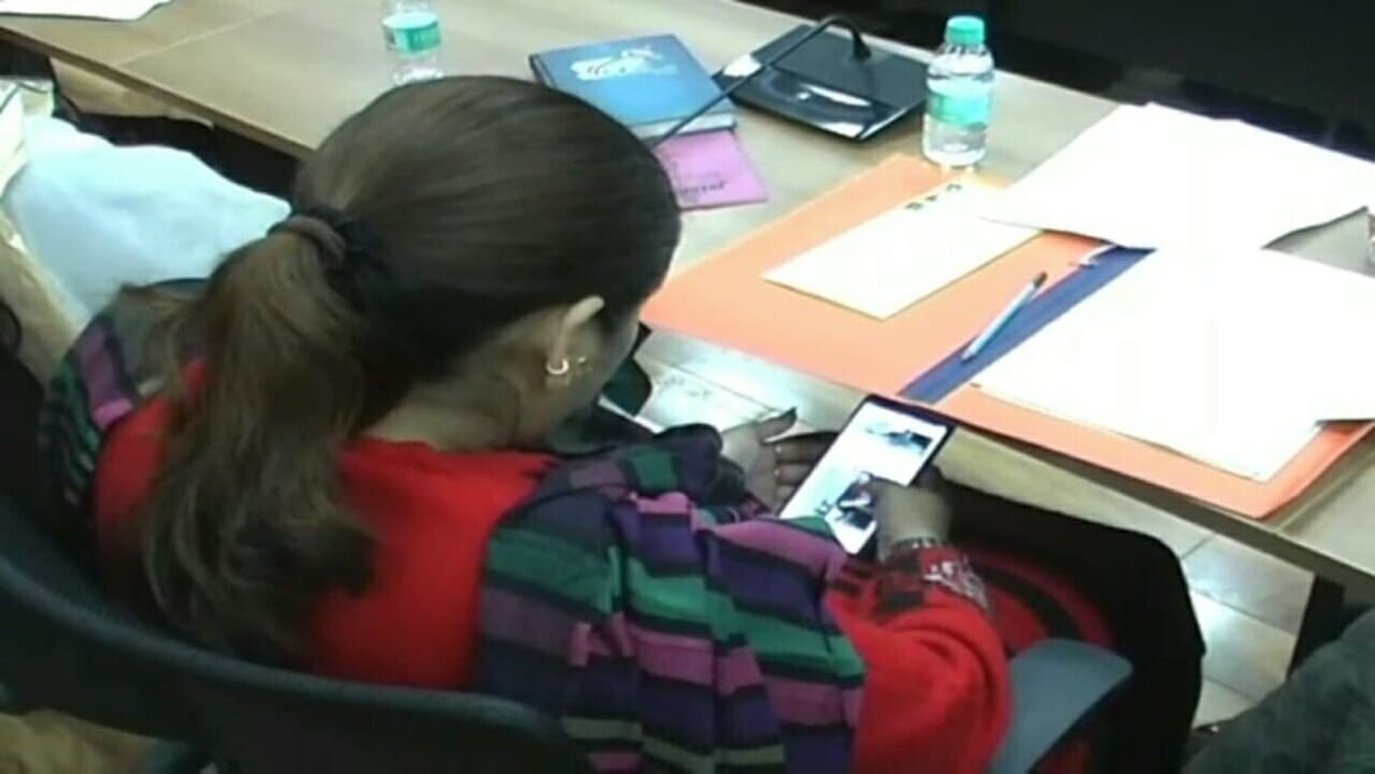 Lady officer see Dance video During MP meeting
