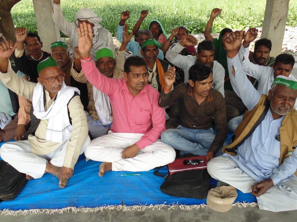 kisan unian protested