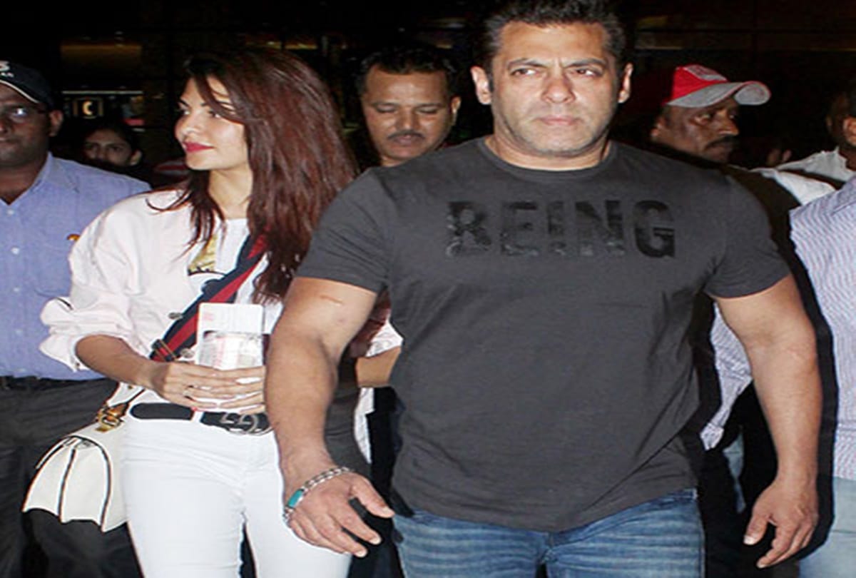 Salman Khan and Jacqueline Fernandez spotted at mumbai airport after race-3 shooting