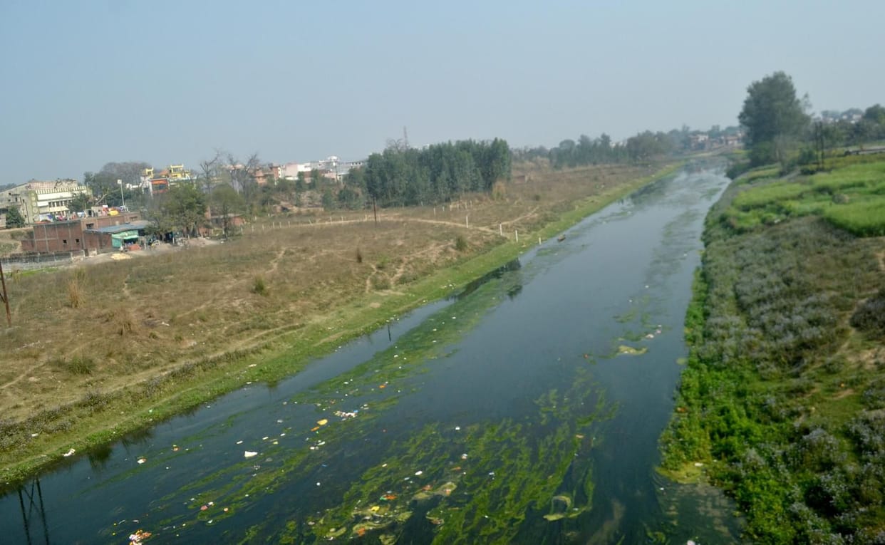 Tamasa river is going dry from bank