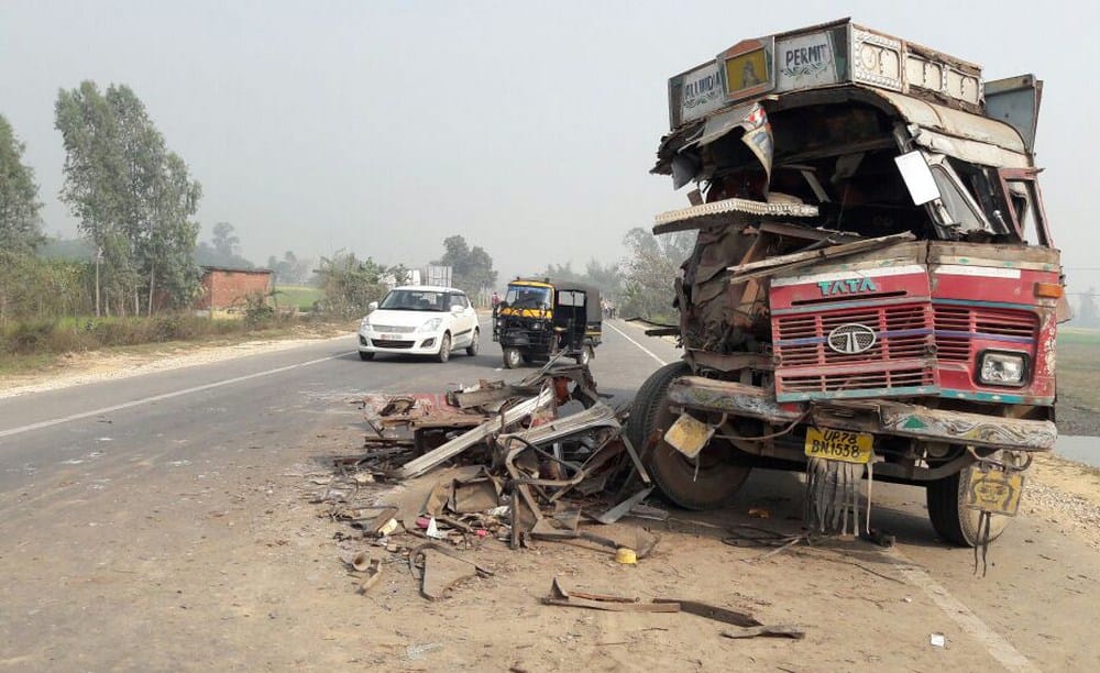 two truck accident