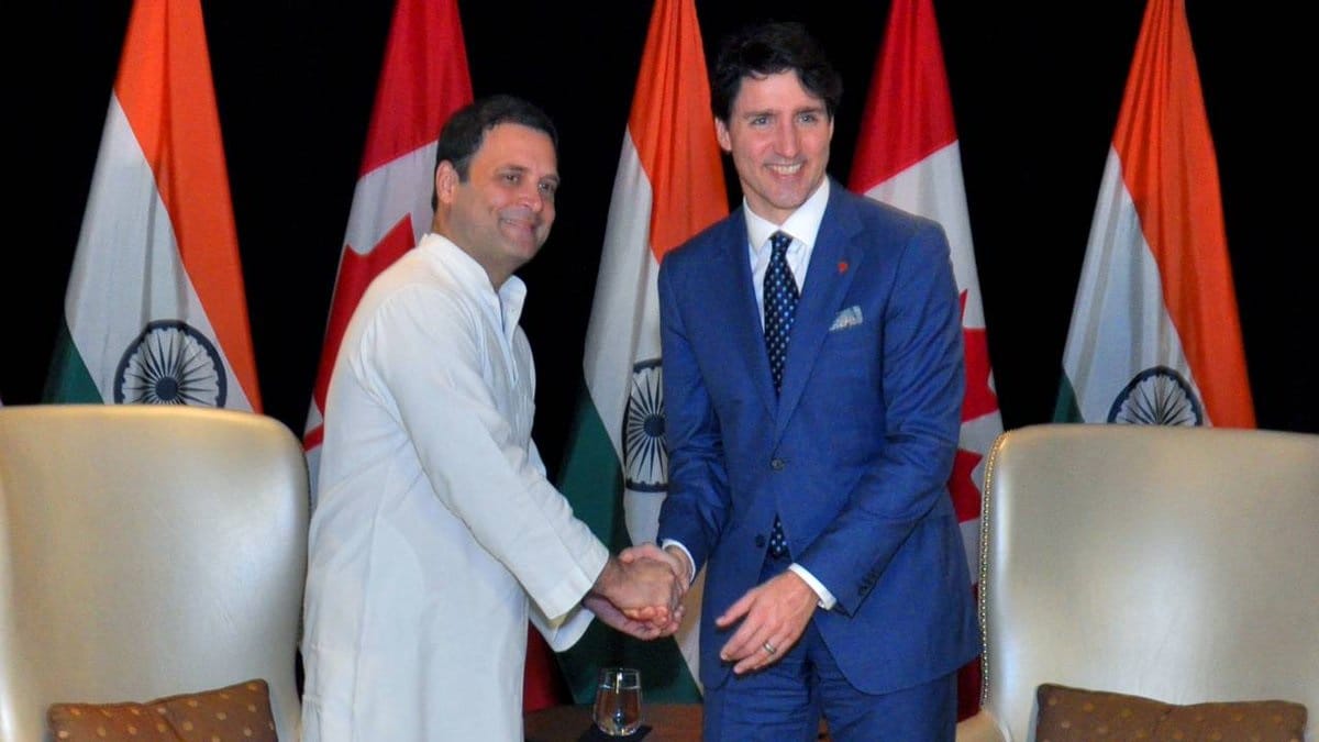  Congress President Rahul Gandhi meets Canadian PM justin trudeau in New Delhi