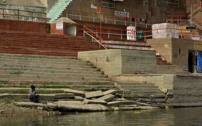Ganga pollution is causes for  danger ghat in varanasi