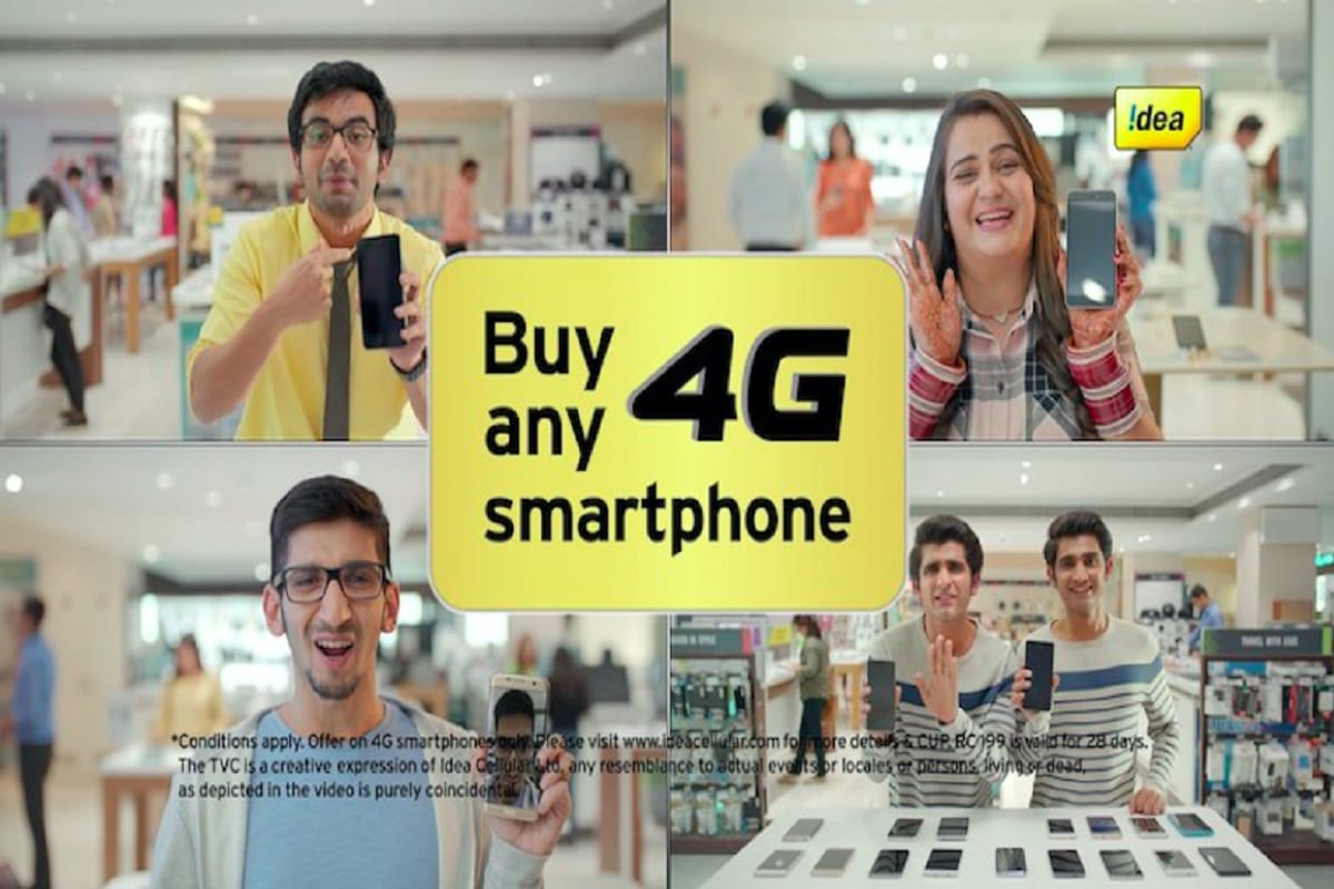Idea Cellular Cashback Offer Every 4G Smartphone of Rs 2,000 after Jio Cashback