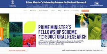 Prime Minister Research Fellowship scheme, Online Registrations starts from 24 February 2018
