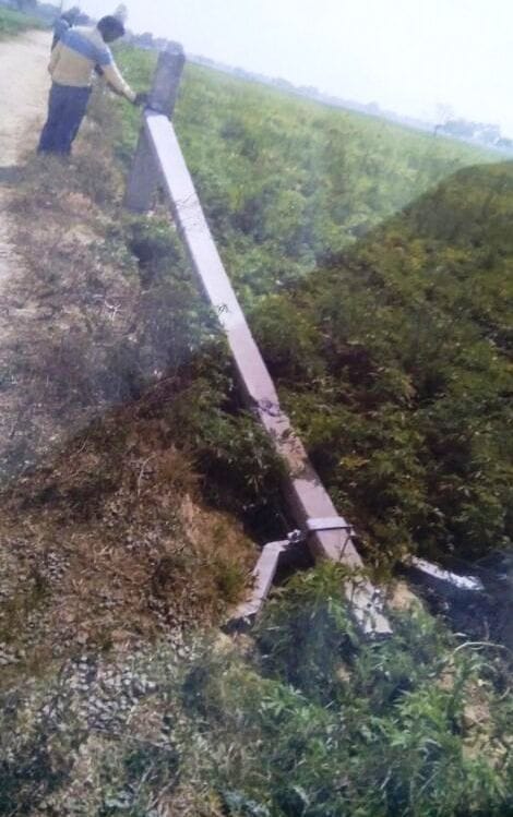 Thieves lined half a kilometer long power line