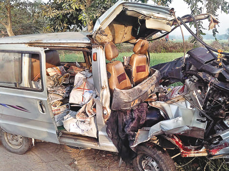 Vans vandalized with truck, uncle's nephew dies