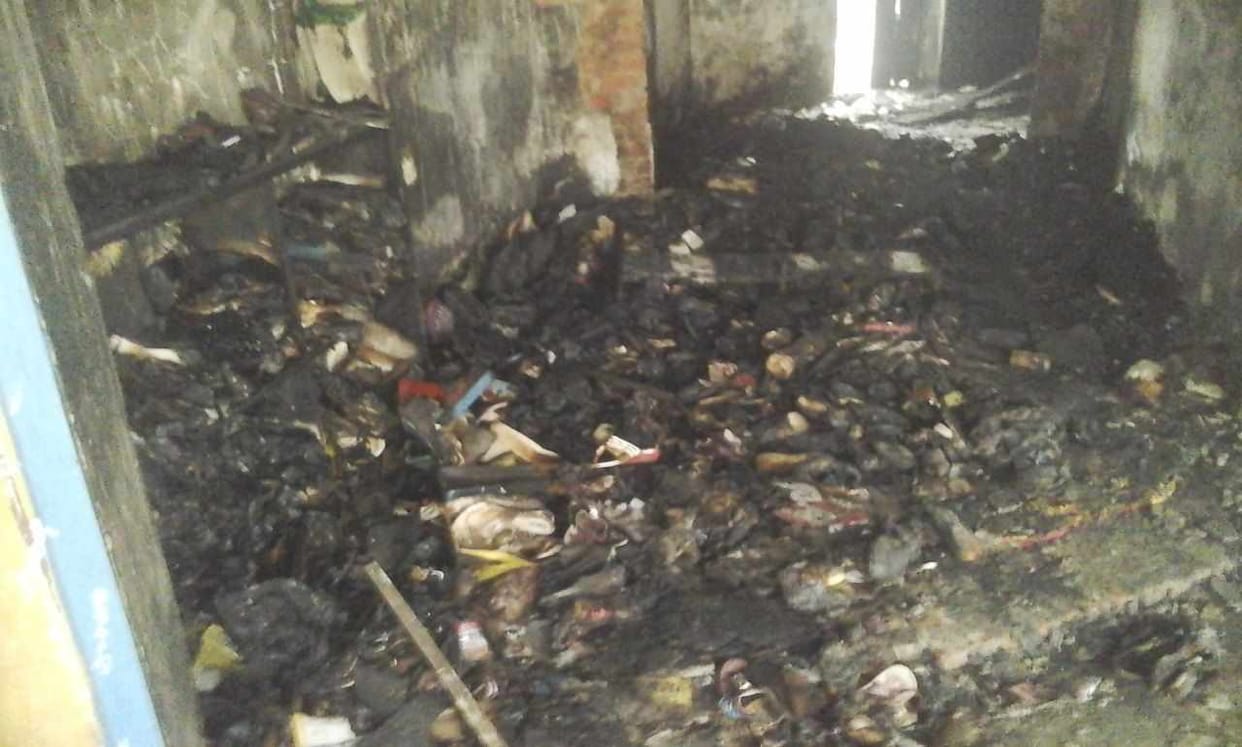 foot wears turn to ashes due to short circuit