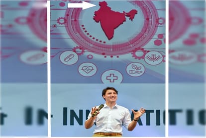 Canadian PM Justin Trudeau spoke at the United Nations Young Changemakers Conclave in New Delhi