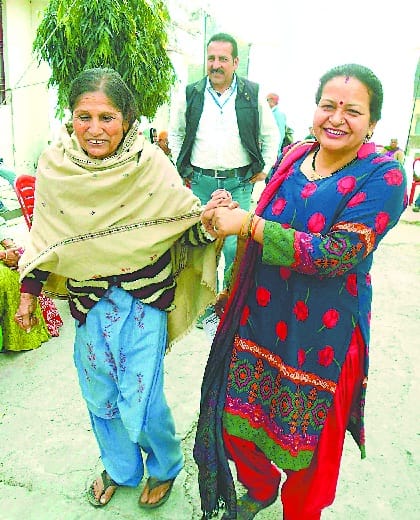 The tears arising from the joy of Usha standing in the legs