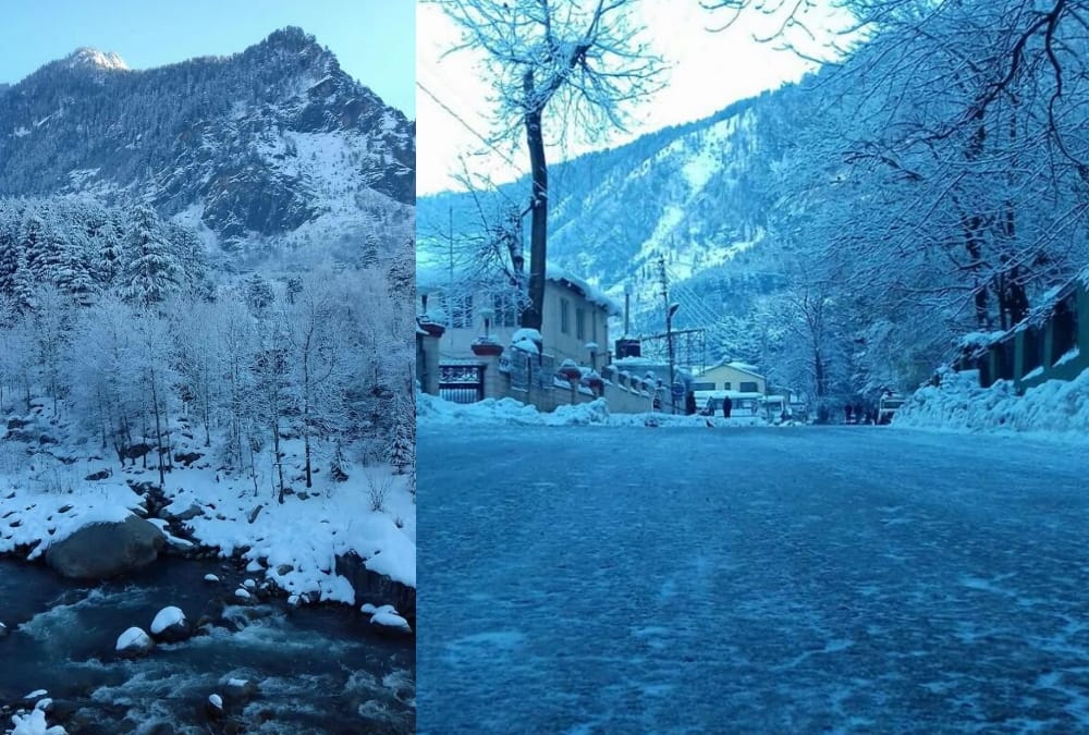 Fresh snowfall in himachal pradesh manali bharmour