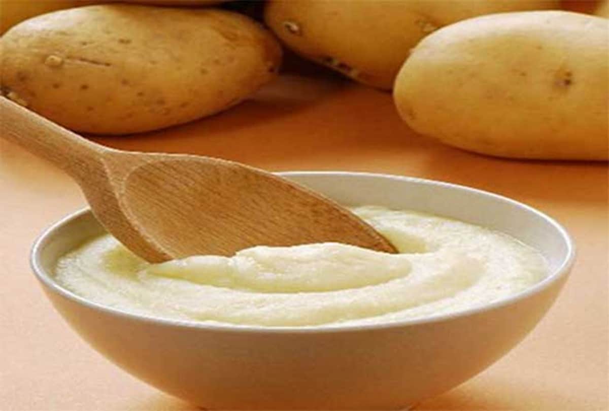 glowing skin with potato face pack