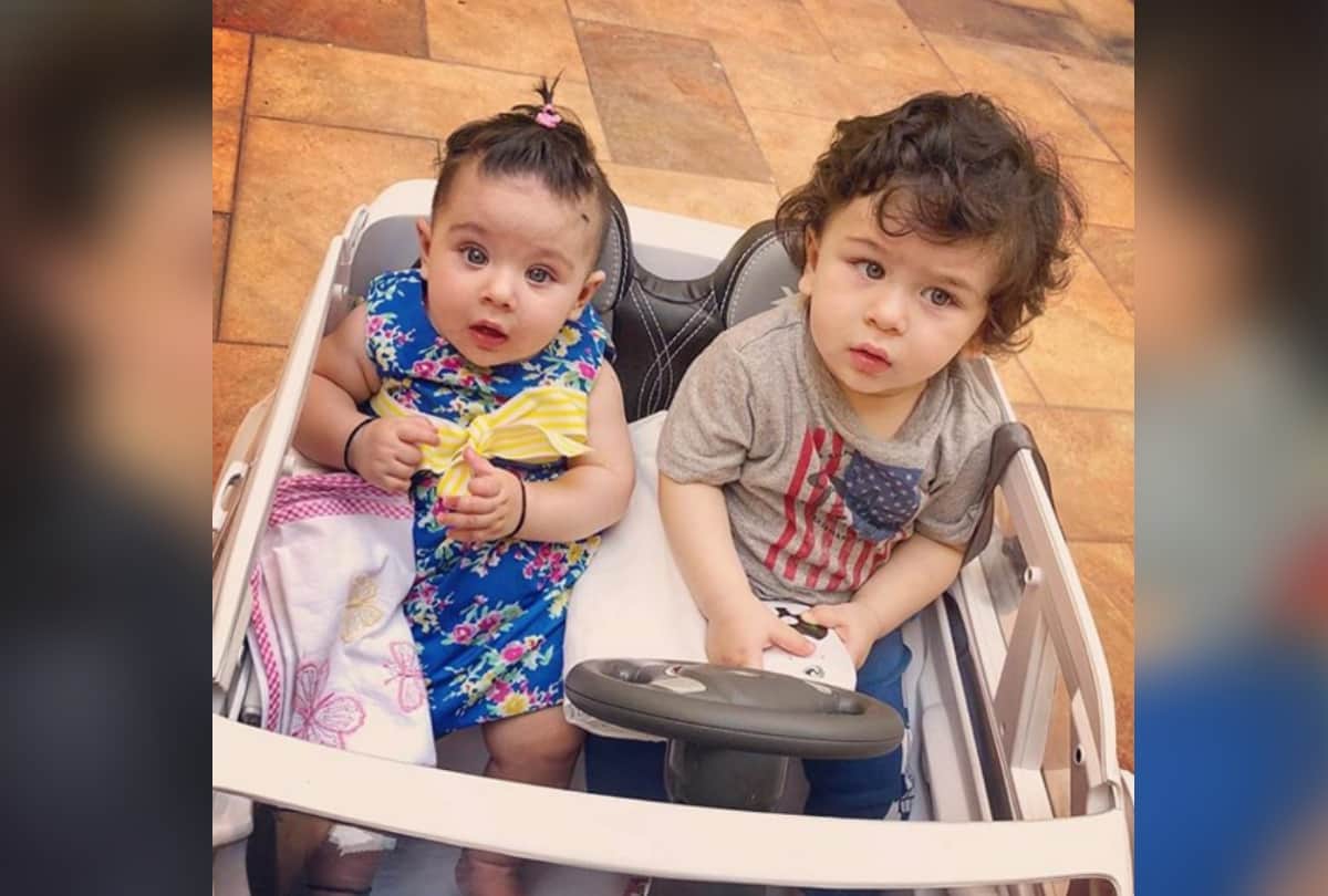  saif and taimur ali khan latest photos viral on social media