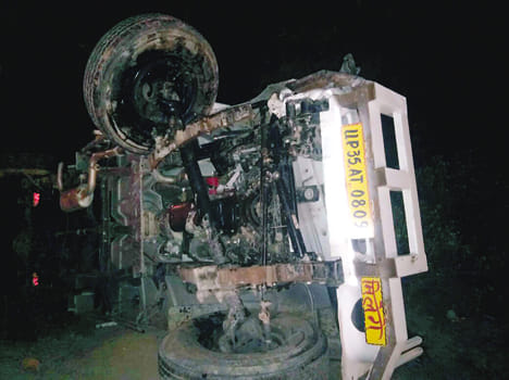 Seven injured in pickup-car collision, two critical condition