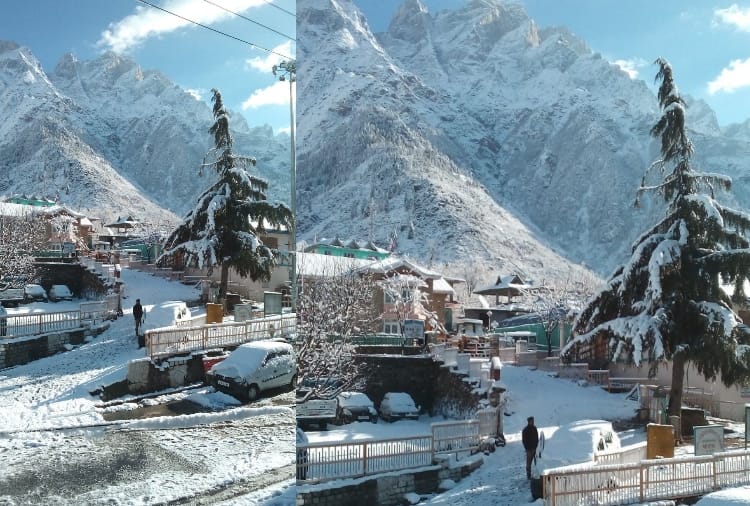 Tourist enjoy after fresh snowfall in Solang Valley Manali Himachal
