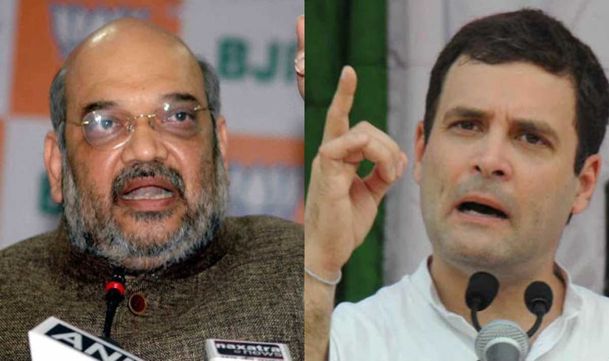 Rahul gandhi and Amit shah rallies in karnataka before assembly polls 2018 