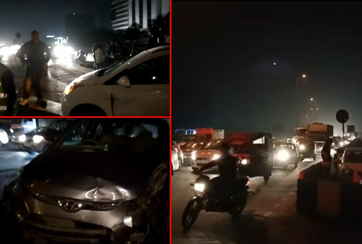 road accident in gurugram when a vehicle coming from opposite direction