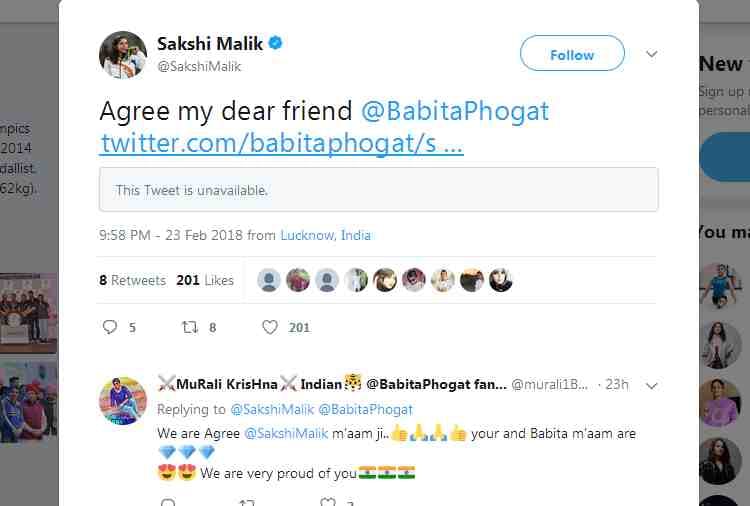 Babita Phogat tweet on International Olympic Association Decision on Women athletes dress