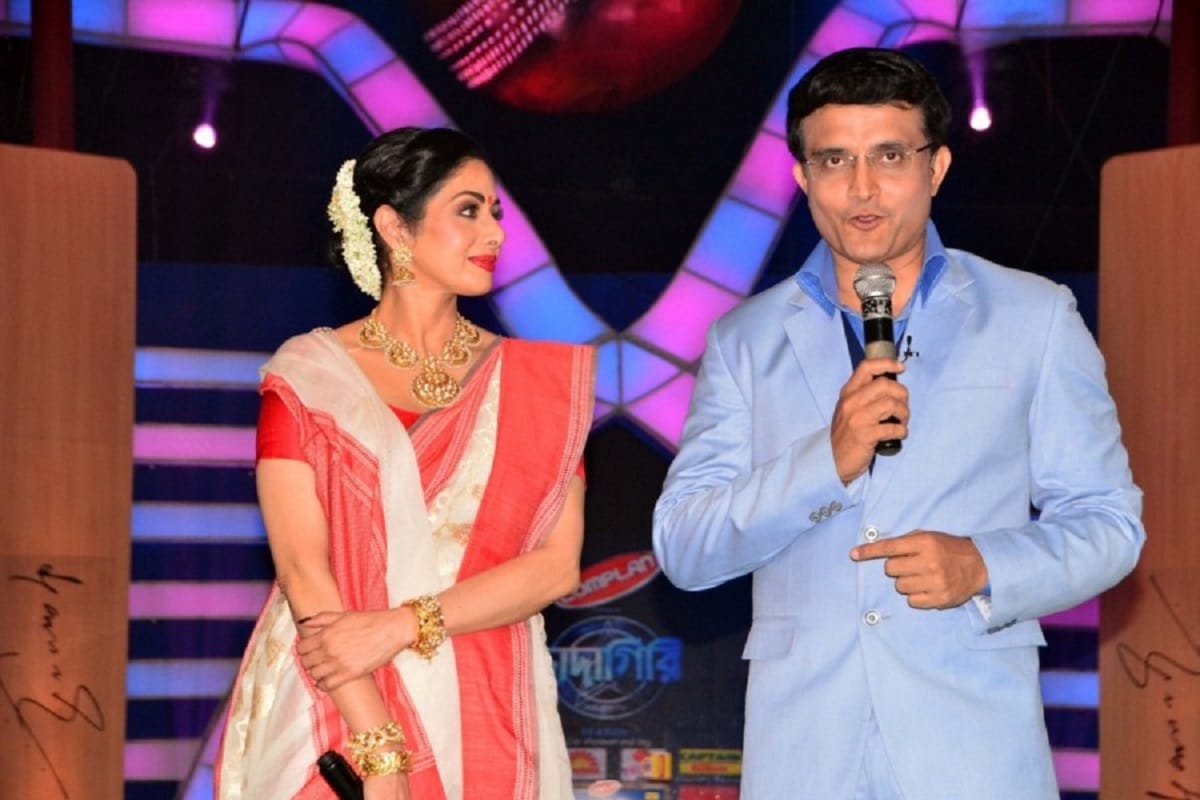 bollywood actress sridevi with indian cricketers