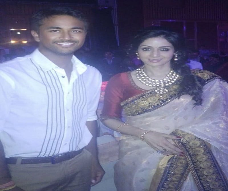 bollywood actress sridevi with indian cricketers