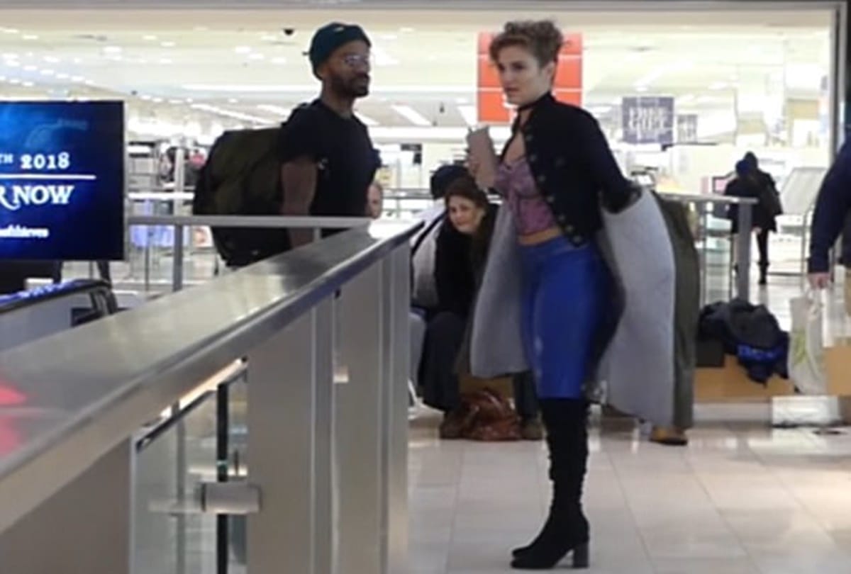 A model goes on date only in body paint 