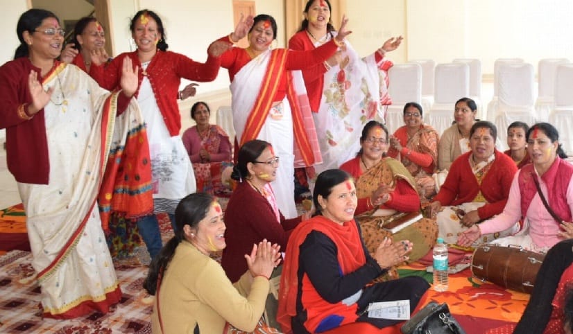 Holi celebrations of women in town and rural areas