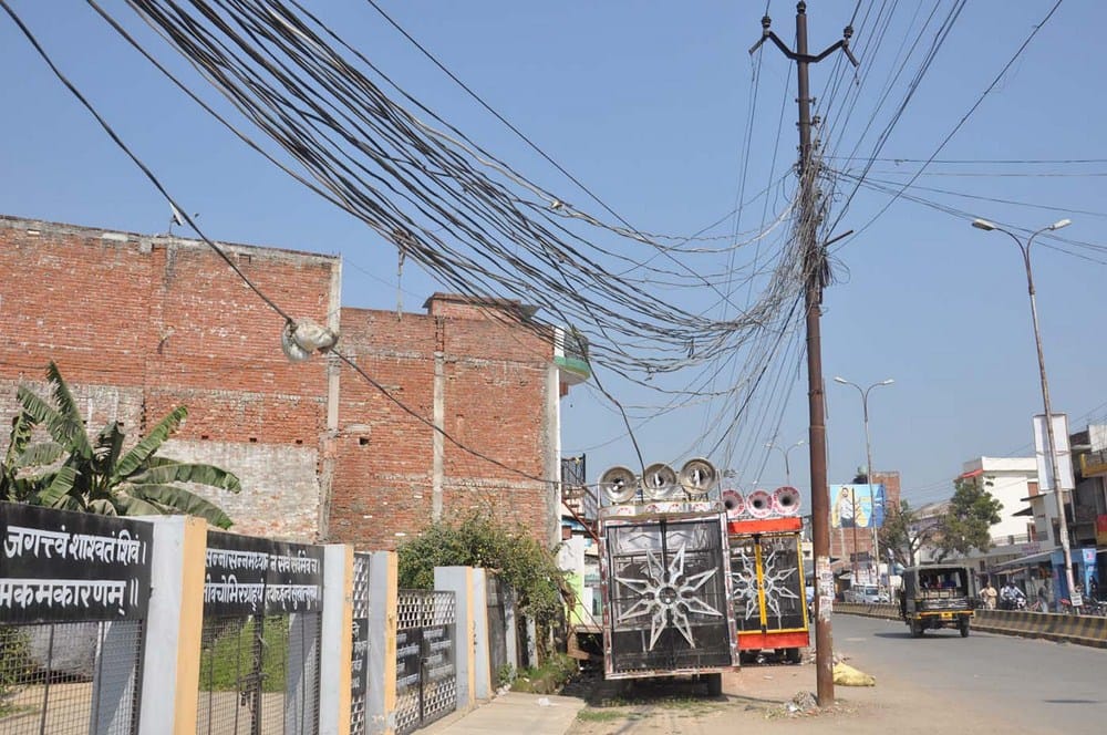 wires are in danger position