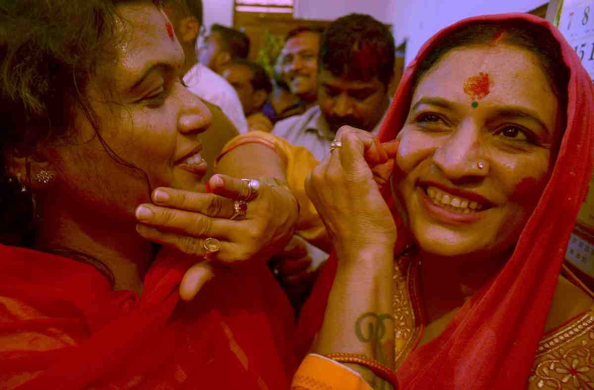Rangbhari ekadashi celebration in kashi vishwanath temple 