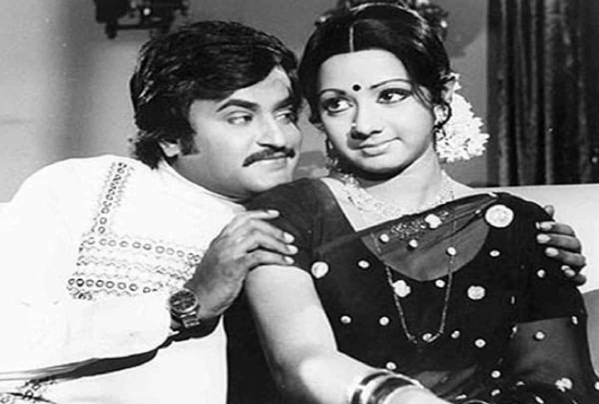 13 year old sridevi played rajinikanths step mother in moondru mudichu