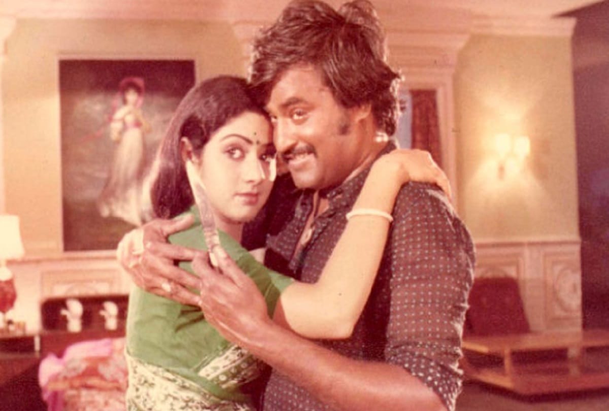 13 year old sridevi played rajinikanths step mother in moondru mudichu