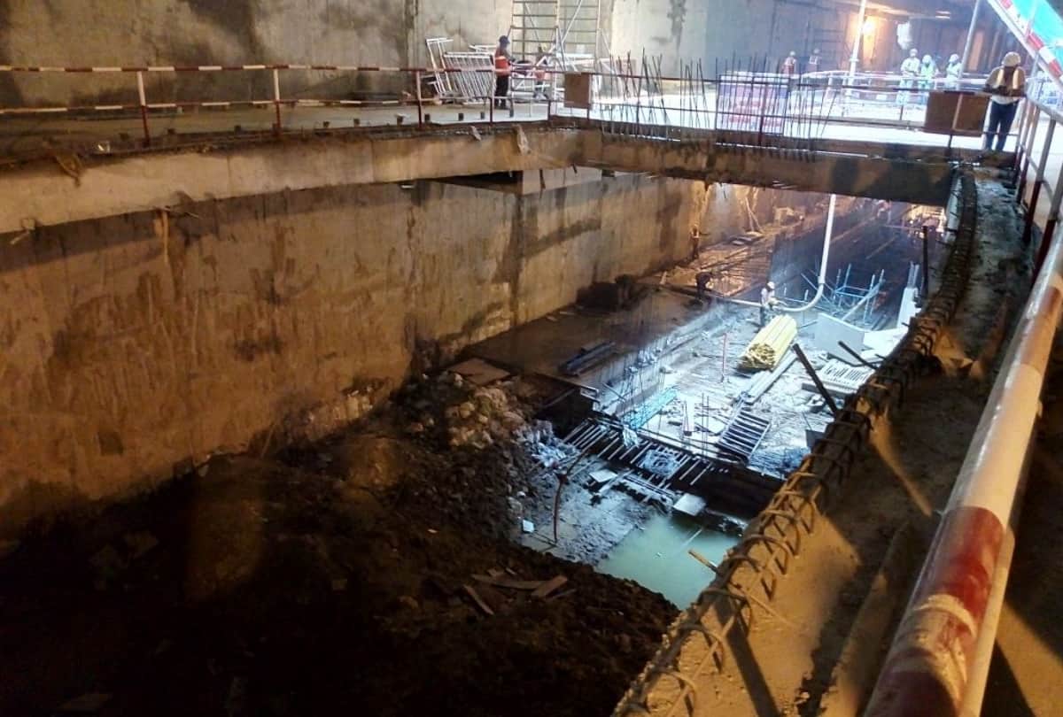 lucknow metro underground station finishing started