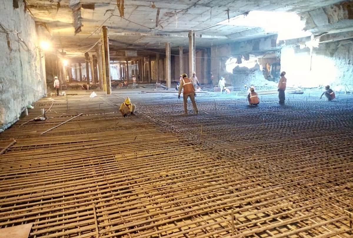 lucknow metro underground station finishing started