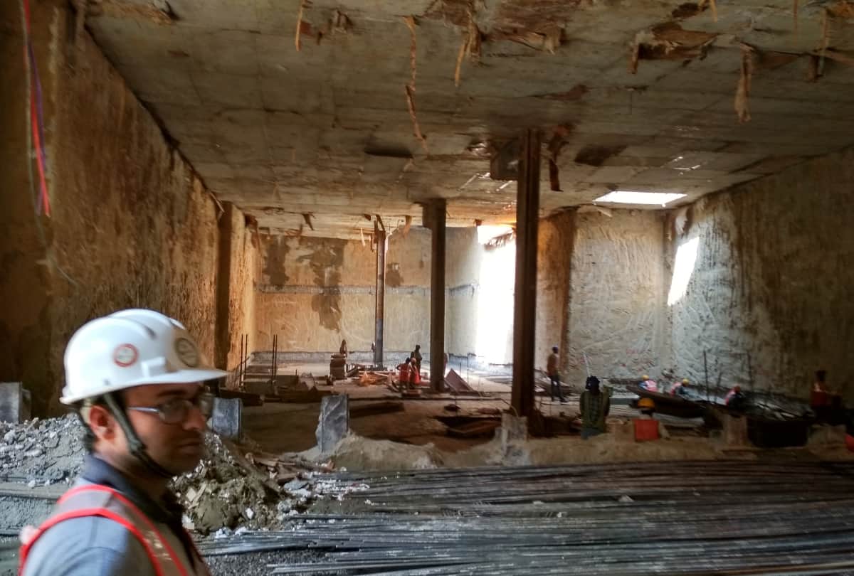 lucknow metro underground station finishing started