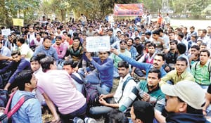 Constable recruitment candidates on the street, disorder
