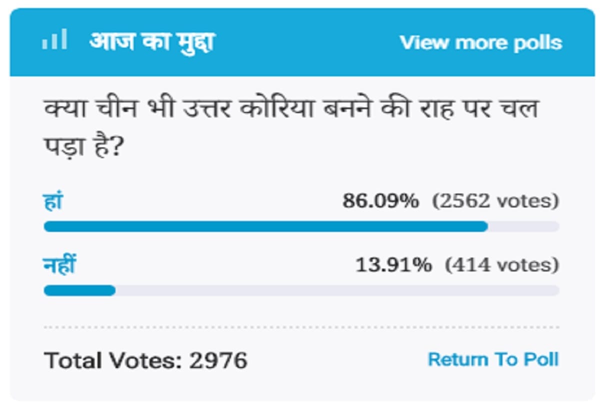 Amar Ujala Poll: China is on the path to becoming North Korea