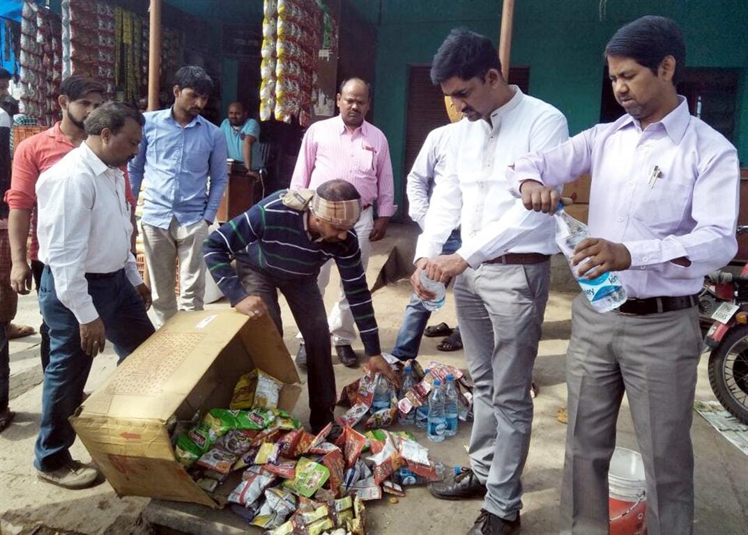 expired drinking water and Namkeen through