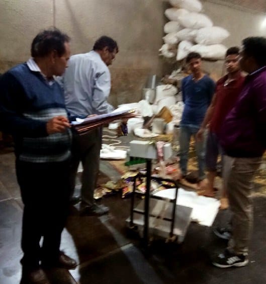 raid in three namkeen factories in parsakhera