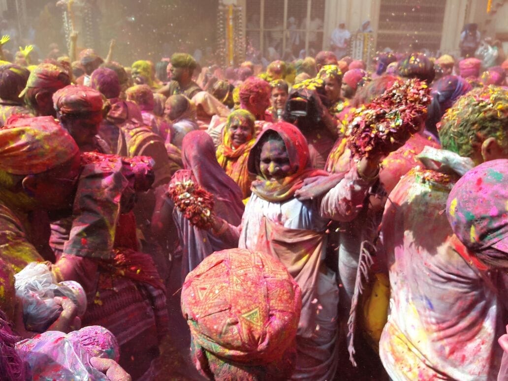 Mathura holi in vrindavan is played by widows with lord krishna
