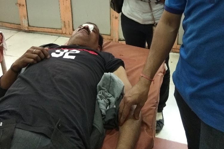 bike rider injured due to chinese manjha