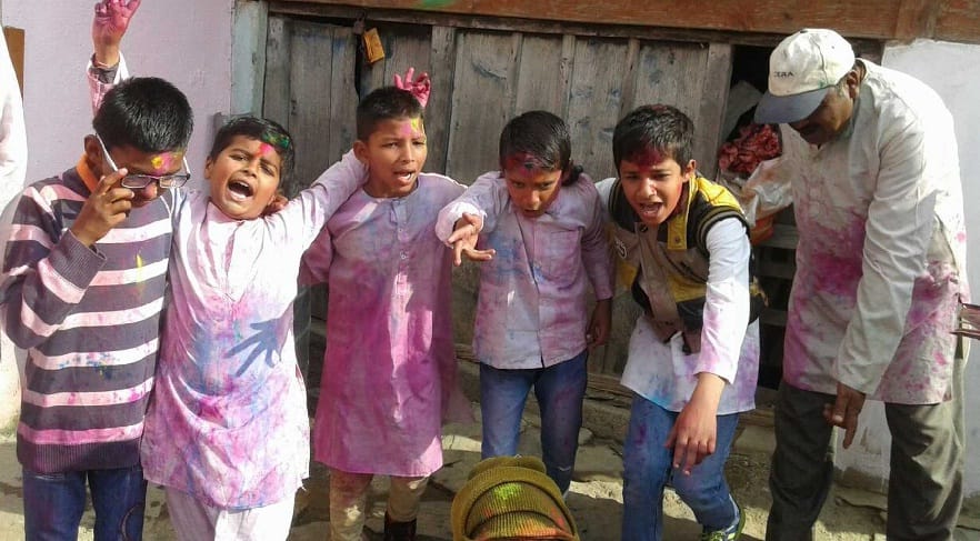 Holi enjoys the most fun children