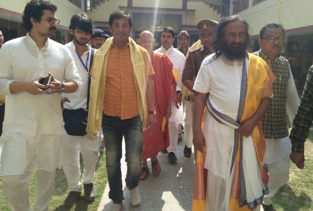 shree shree ravishankar visited baudh taposthali shravasti