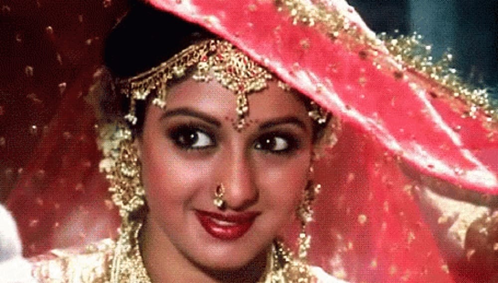 Once again sridevi dressed up in bridal dress but this time you cannot control your tears