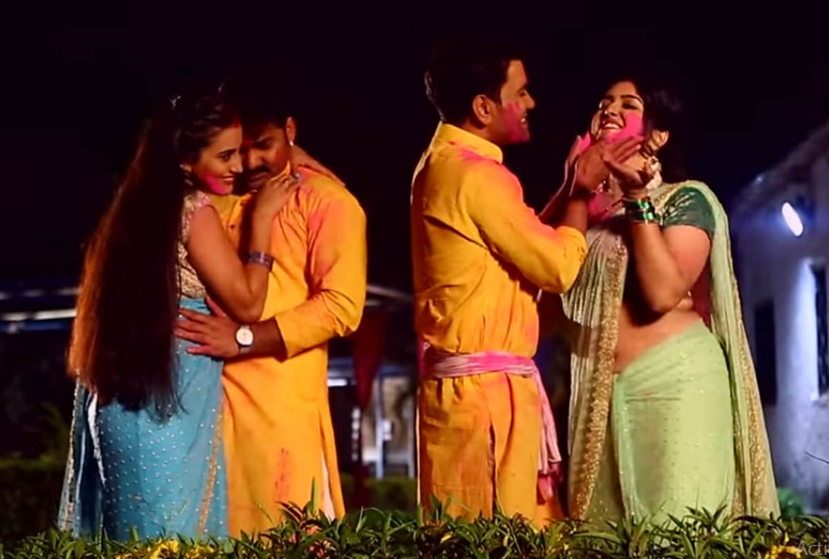 Amrapali and Akshara new song Saheli ki Holi has been viral
