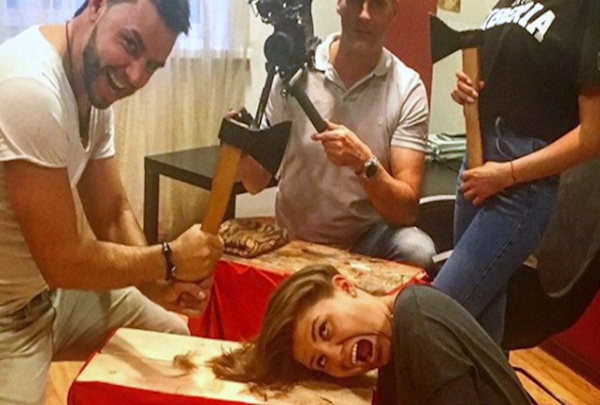 this russian stylist use axe instead of scissor to make cool haircuts